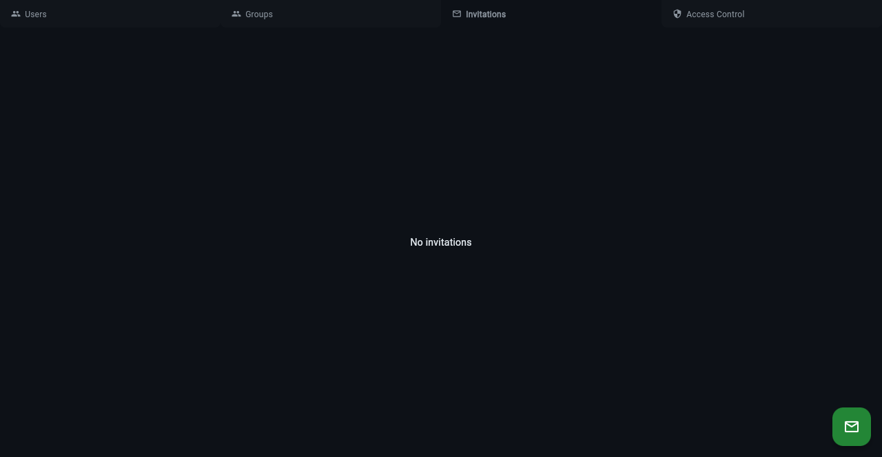 Invitations tab showing pending invitations