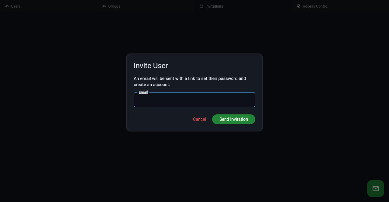 Sending an invitation