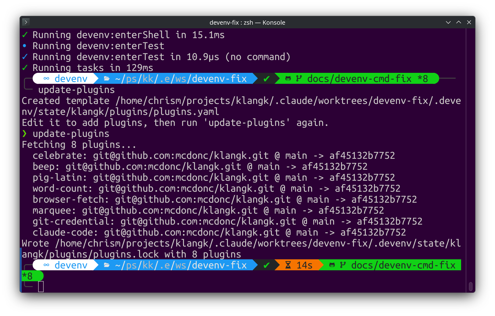 Running update-plugins
